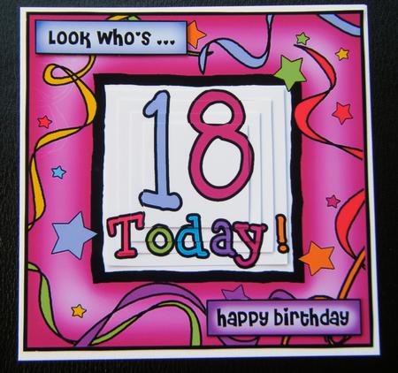 18th Birthday Quick Card with Pyramage by Charlie Angel