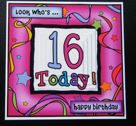16th Birthday Quick Card with Pyramage by Charlie Angel