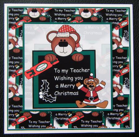 Christmas Teddy Teacher by Charlie Angel