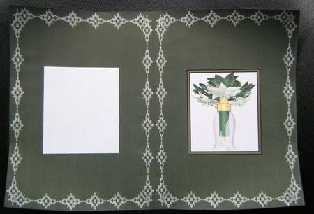 Poinsettia and Candle Green Insert by Charlie Angel