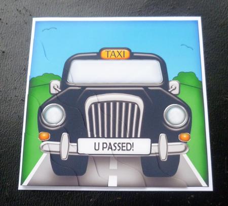 Fun Taxi U Passed Wavy Corner Side Stacker Topper by Charlie Angel