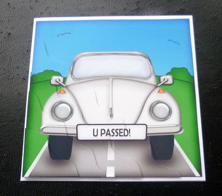 Fun Vw Beetle Car U Passed Wavy Corner Side Stacker Topper by Charlie Angel