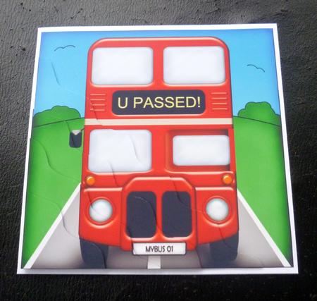 Fun Big Red Bus U Passed Wavy Corner Side Stacker by Charlie Angel