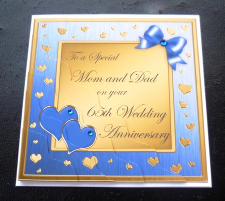 Mom and Dad 65th Wedding Anniversary Wavy Corner by Charlie Angel