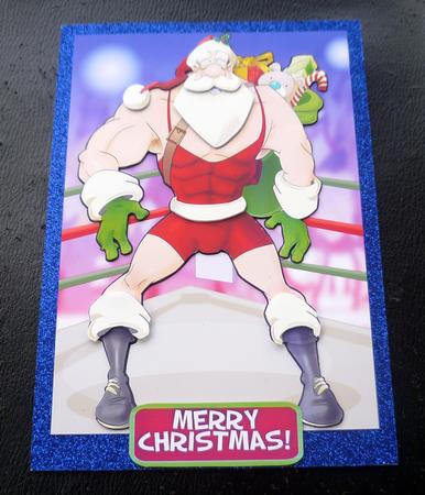 Wrestler Santa Dude by Charlie Angel