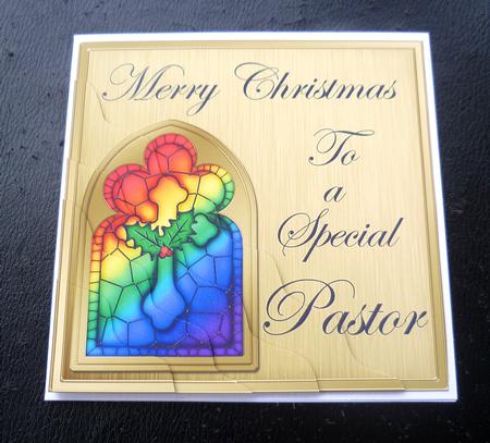 Religious Greeting Pastor Christmas Wavy Corner Topper by Charlie Angel