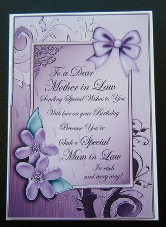 Metallic Mum in Law Quick Card Corner Side Stacker by Charlie Angel