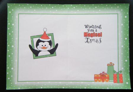 Cute Penguin Xmas Insert by Charlie Angel