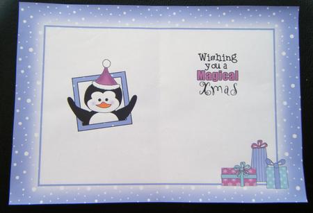 Cute Penguin Xmas Insert by Charlie Angel