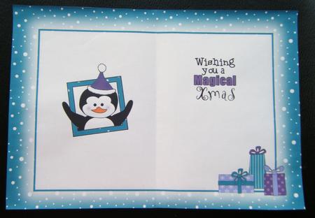 Cute Penguin Xmas Insert by Charlie Angel