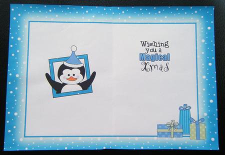 Cute Penguin Xmas Insert by Charlie Angel
