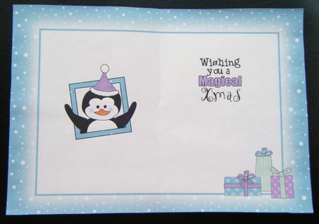 Cute Penguin Xmas Insert by Charlie Angel