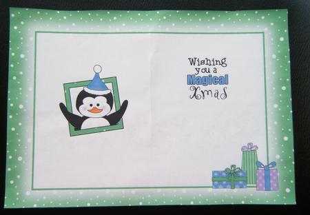 Cute Penguin Xmas Insert by Charlie Angel