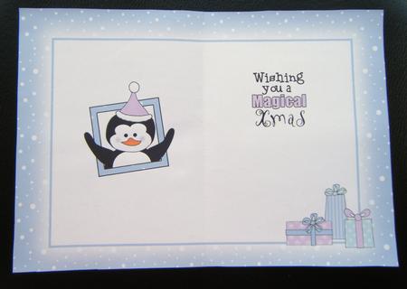Cute Penguin Xmas Insert by Charlie Angel