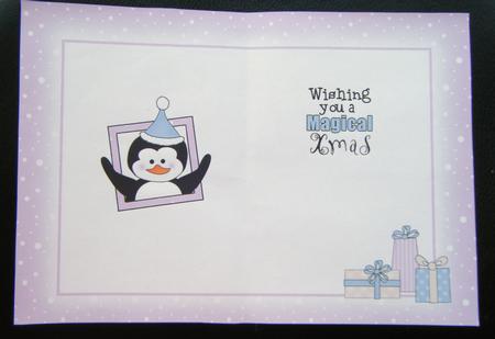 Cute Penguin Xmas Insert by Charlie Angel