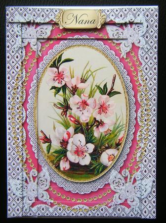 Cherry Blossom Lace Butterfly Spiral Edge 7x5inch Stacker by Charlie Angel
