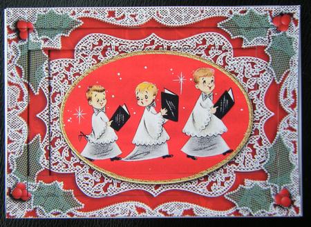 3 Choirboys Lace Spiral Edge 7x5inch Stacker by Charlie Angel