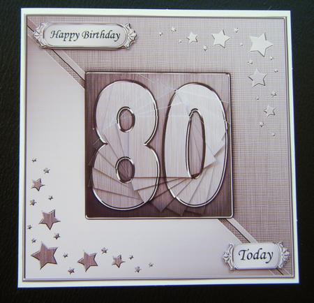 80th Metallic Age Quick Card with Twisted Pyramage by Charlie Angel