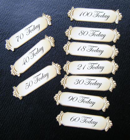 Metallic Birthday Greetings Text Plates by Charlie Angel