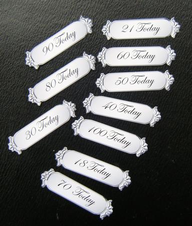 Metallic Birthday Greetings Text Plates by Charlie Angel