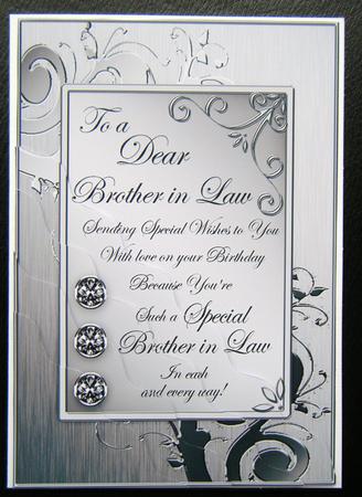 Brother in Law Metallic Greeting Corner Side Stacker by Charlie Angel