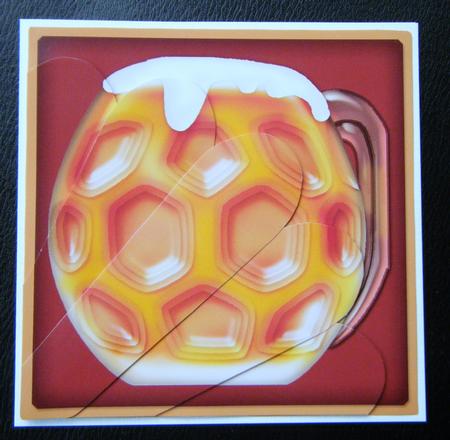 Mine's a Pint Quick Card with Fan Pyramage Topper by Charlie Angel