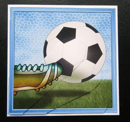 Football Quick Card with Fan Pyramage Topper by Charlie Angel