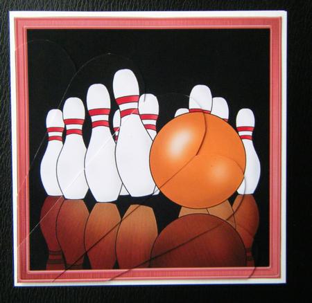 10 Pin Bowling Quick Card with Fan Pyramage Topper by Charlie Angel