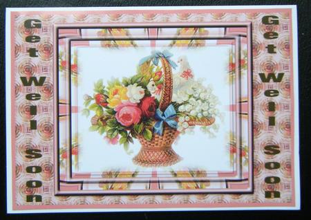 Doves in a Flower Basket Get Well Soon by Charlie Angel