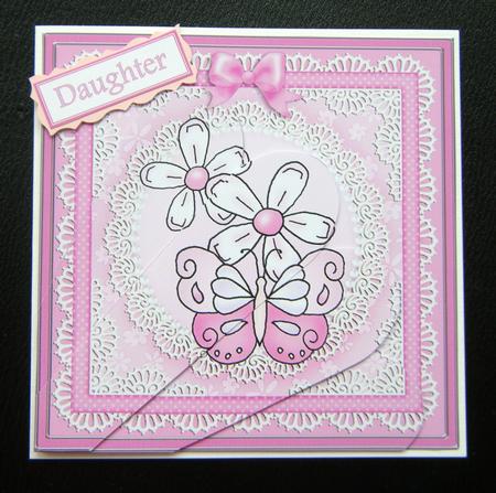 Fluttery Butterfly - Quick Card with Fan Pyramage Topper by Charlie Angel