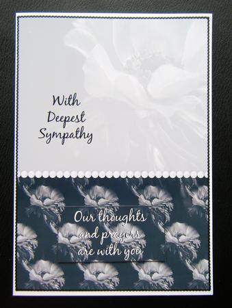Anemone Sympathy Card Front by Charlie Angel