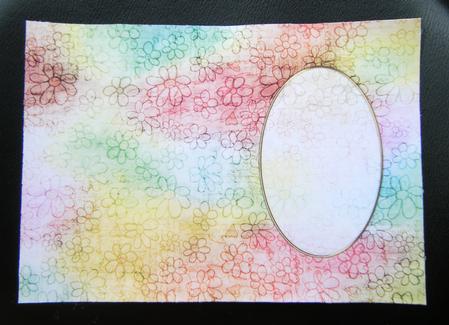 Washed Out Flowers Card Front or Insert by Charlie Angel