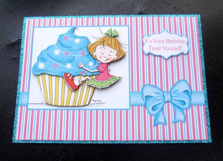Have a Cupcake Female Birthday Step by Step Card by Charlie Angel
