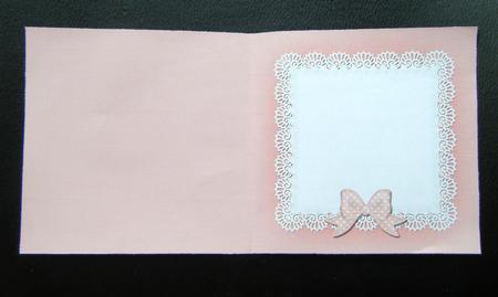 Square Pearls and Lace Card Front or Insert by Charlie Angel