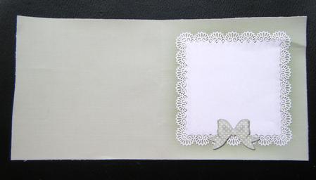 Square Pearls and Lace Card Front or Insert by Charlie Angel