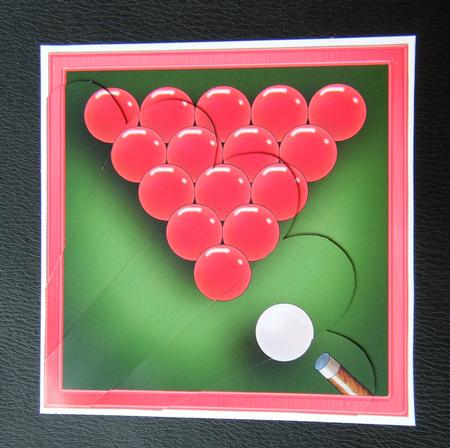 Snooker Quick Card with Fan Pyramage Topper by Charlie Angel
