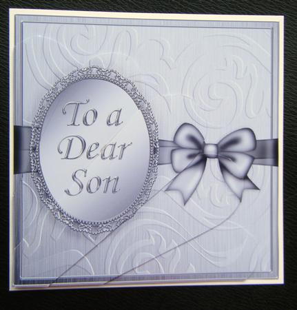 Birthday Son Quick Card with Fan Pyramage Topper by Charlie Angel