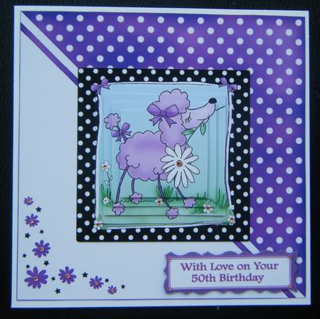 Cute Poodle Quick Card with Pyramage by Charlie Angel