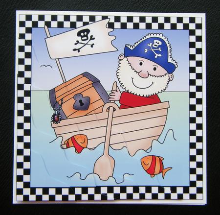 Pirates Ahoy!! Quick Card Wavy Corner Side Stacker Topper by Charlie Angel