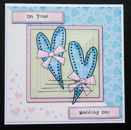 Funky Hearts Quick Card with Pyramage by Charlie Angel