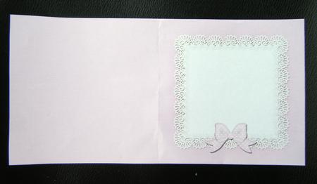 Square Pearls and Lace Card Front or Insert by Charlie Angel