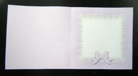 Square Pearls and Lace Card Front or Insert by Charlie Angel