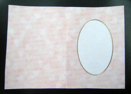 A5 Pretty Rose Words and Hearts Card Front or Insert by Charlie Angel