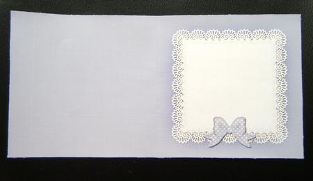 Square Pearls and Lace Card Front or Insert by Charlie Angel