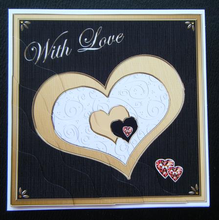 Elegant Hearts Quick Card Wavy Corner Side Stacker by Charlie Angel