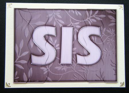 A5 Elegant Metallic Words Wavy Edged Side Stacker by Charlie Angel