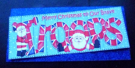 Christmas to Our Uk Troops Dl Side Stacker Topper by Charlie Angel