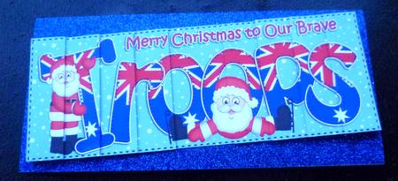 Christmas to Our Aus Troops Dl Side Stacker Topper by Charlie Angel