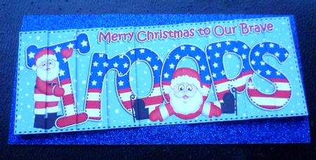 Christmas to Our Usa Troops Dl Side Stacker Topper by Charlie Angel