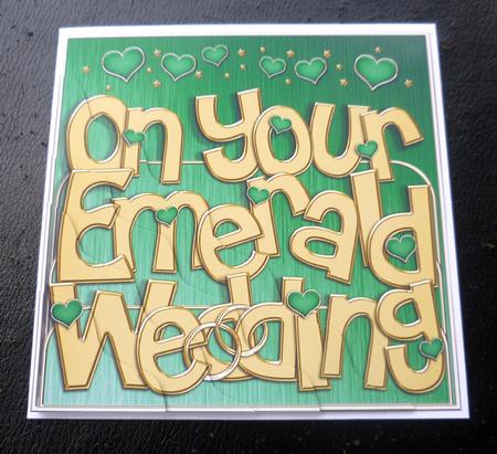 On Your Emerald Wedding Anniversary Wavy Corner Side Stacker by Charlie Angel